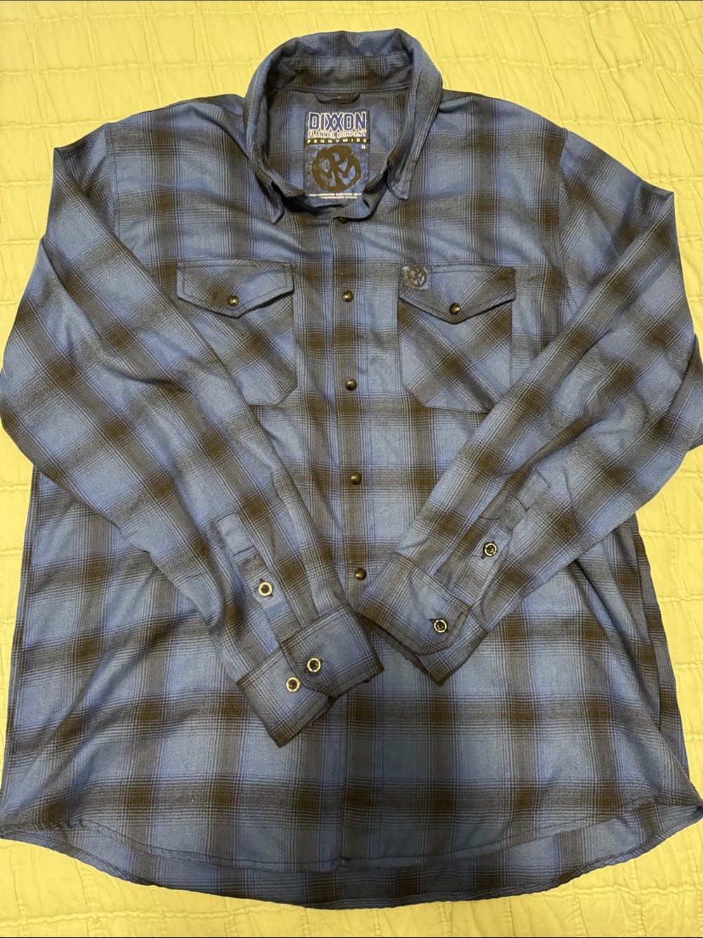 DIXXON Men's Blue and Black Plaid Shirt-Jacket
